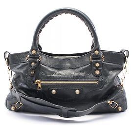 Balenciaga Giant First Leather Handbag Grey