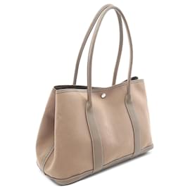 Hermès-Hermès Sac Garden Party 39 en Toile et Negonda Marron-Marron,Taupe