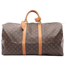 Louis Vuitton-Louis Vuitton Brown Monogram Keepall 55-Brown