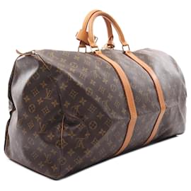 Louis Vuitton-Louis Vuitton Brown Monogram Keepall 55-Brown