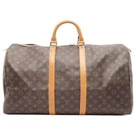 Louis Vuitton-Louis Vuitton Brown Monogram Keepall 55-Brown