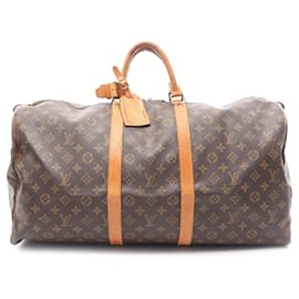 Louis Vuitton-Louis Vuitton Brown Monogram Keepall 55-Brown