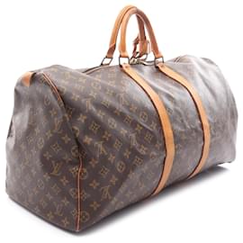 Louis Vuitton-Louis Vuitton Brown Monogram Keepall 55-Brown