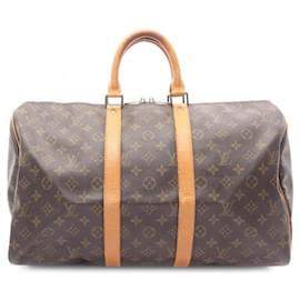 Louis Vuitton-Louis Vuitton Brown Monogram Keepall 45-Brown