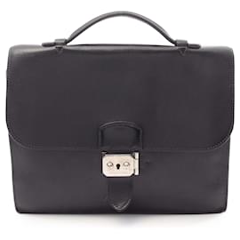 Hermès-Sac à Dépêches 27 en Cuir Clémence Noir d'Hermès-Noir