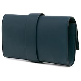 Hermès-Pochette Medor 23 en Tadelakt Bleu Hermès-Bleu,Bleu Marine