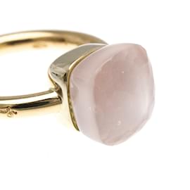 Pomellato-Pomellato Noodling Classic Rose Quartz Band Ring-Golden