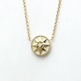 Collier Pendentif Rose des Vents Christian Dior Doré