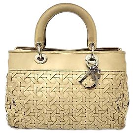 DIOR Sac cabas tissé Cannage Christian Dior (6251893) Marron