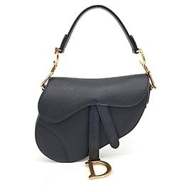 CHRISTIAN DIOR Mini Sac Saddle M0447 + Sangle (5808146) Noir