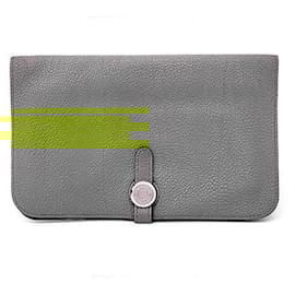 Hermès-Portefeuille Long Dogon Hermès (F) (3656226)-Vert
