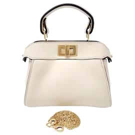 Fendi-Fendi Nano Peekaboo Cross Bag (7as294) (10180979)-White