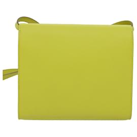 Hermès-Hermès Mini Kelly en cuir vert lime-Jaune