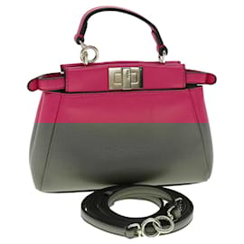 Fendi-Fendi Peekaboo Iconic Mini Handbag-Pink
