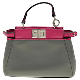 Fendi-Fendi Peekaboo Iconic Mini Handbag-Pink