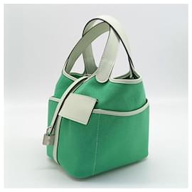 Hermès-Hermès Picotan 18 (B) à verrouillage cargo bicolore (1996639)-Vert