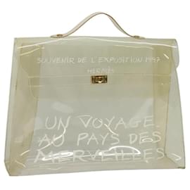 Hermès-HERMES Sac à main Kelly en vinyle transparent Auth 125587-Autre