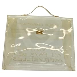 Hermès-HERMES Sac à main Kelly en vinyle transparent Auth 125587-Autre