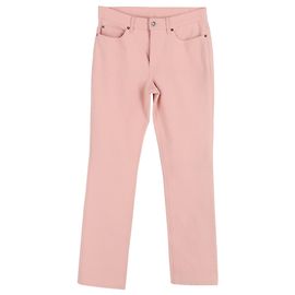 Jeans de perna reta Escada em denim de algodão rosa Rosa
