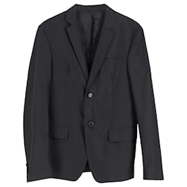 Prada-Prada Single-Breasted Blazer in Black Nylon-Black