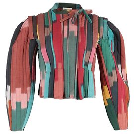 Giacca a maniche puff Afia Ikat in cotone multicolore di Ulla Johnson Multicolore