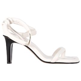 Sandali imbottiti Isabel Marant Katree 85 in pelle bianca Bianco Crudo