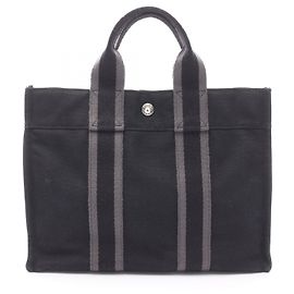 Borsa tote in tela Herbag di Hermès Nero