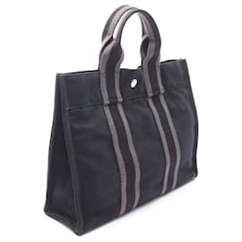 Hermès-Sac tote en toile Herbag d'Hermès-Noir