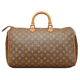 Louis Vuitton-Louis Vuitton Speedy 40 Monogram Handbag-Metallic,Bronze