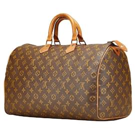 Louis Vuitton-Louis Vuitton Speedy 40 Monogram Handbag-Metallic,Bronze