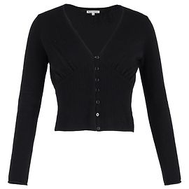 Reformation Mercato Cardigan aus schwarzem Kaschmir Schwarz