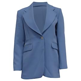 Sandro-Sandro Cely Tailored Blazer in Light Blue Polyester-Blue,Light blue