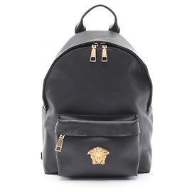 Versace Medusa Leather Backpack Black