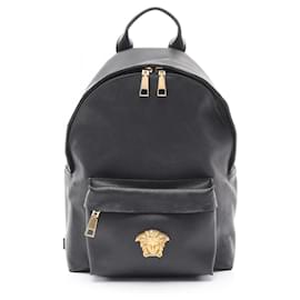 Versace-Mochila de couro Medusa da Versace-Preto