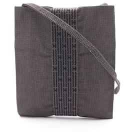 Hermès-Sac à épaule en toile nylon Herline d'Hermès-Gris