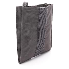 Hermès-Sac à épaule en toile nylon Herline d'Hermès-Gris