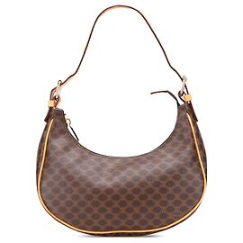 Céline Bolso de hombro Ava de lona recubierta Macadam de Celine Brown Castaño