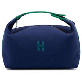 Hermès-Hermès Bleu Grand Toile Bride A Brac-Bleu,Autre