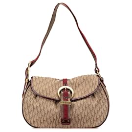 Dior-Dior Brown Diorissimo Trotter Canvas Shoulder Bag-Brown,Beige