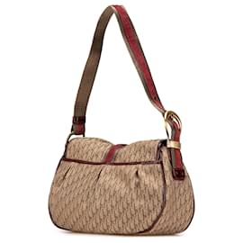 Dior-Dior Brown Diorissimo Trotter Canvas Shoulder Bag-Brown,Beige