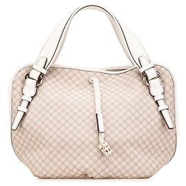 Céline Celine Brown Macadam Canvas Bittersweet Handbag Brown White Beige