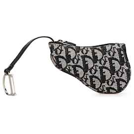 Dior-Dior Blue Diorissimo Canvas Coin Pouch-Blue