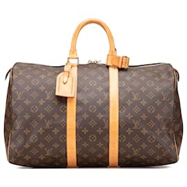 Louis Vuitton-Louis Vuitton Brown Monogram Keepall 45-Brown