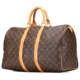 Louis Vuitton-Louis Vuitton Brown Monogram Keepall 45-Brown
