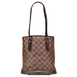 Louis Vuitton Marrón Damier Ebene Marais Castaño