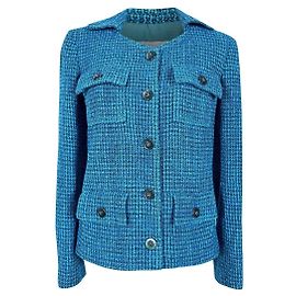 Chanel 2023 Riviera Sky Lesage Tweed Jacket 36 FR Turquoise