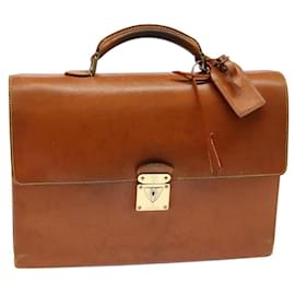 Louis Vuitton-LOUIS VUITTON Nomad Leather Robust 1 Business Bag Beige M85390 LV Auth bs26318-Beige