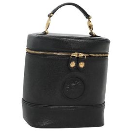 Borsa Vanity in pelle nera e oro VERSACE Auth bs26703 Nero D'oro