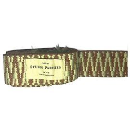 Autre Marque Fransengürtel Pariser Studio Paris 2. Arrondissement Boho-Stil Braun Mehrfarben Grün