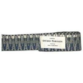 Autre Marque Fransengürtel Pariser Studio Paris 2. Arrondissement Boho-Stil Schwarz Blau Mehrfarben Beige Grau